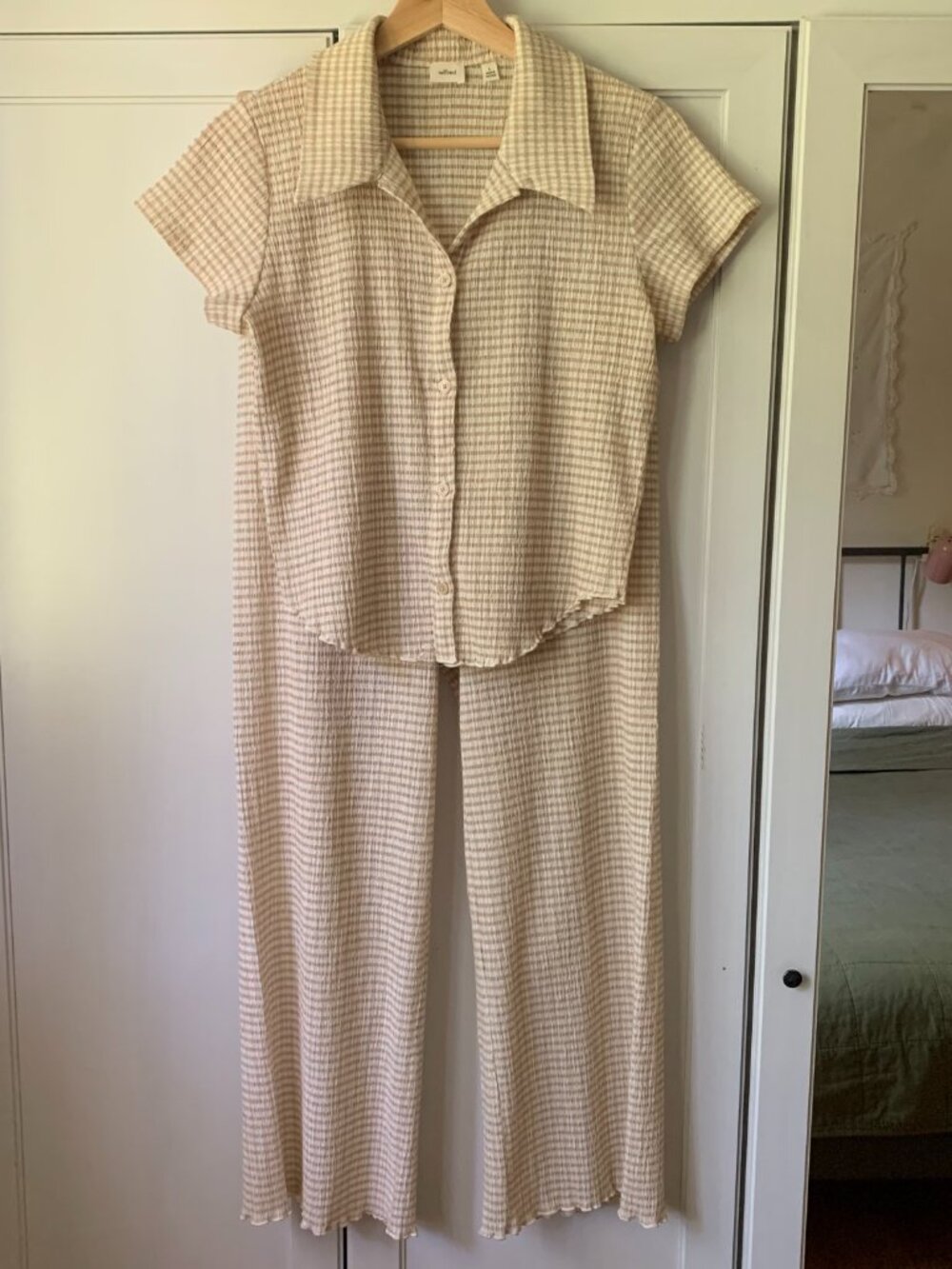 Aritzia Wilfred Verona Gingham Matching Set Size M  Like New
